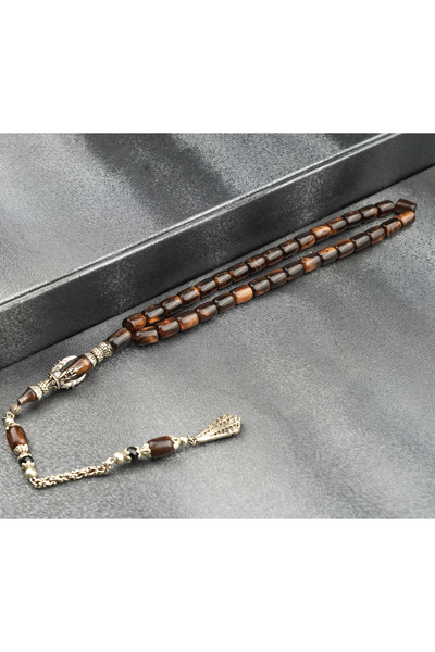 Tesbih-i Hazır Tesbihçilik سبحة كاتالين لامعة بتصميم شرابة من الفضة الميكرون