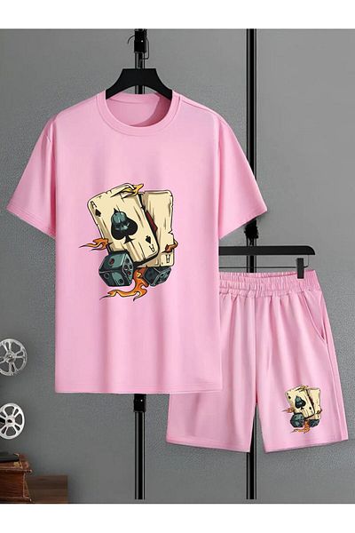 FAEL LİFE Unisex Sort Thsort Suit with Printed Dice
