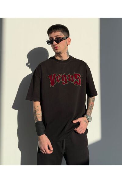 zaee تي شيرت فيغاس ستون كبير الحجم