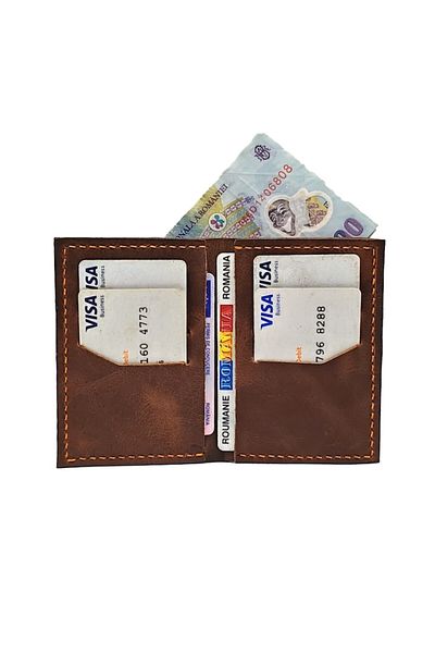 Natty Pell Men's Wallet Natty Pell Leather Brown Handmade