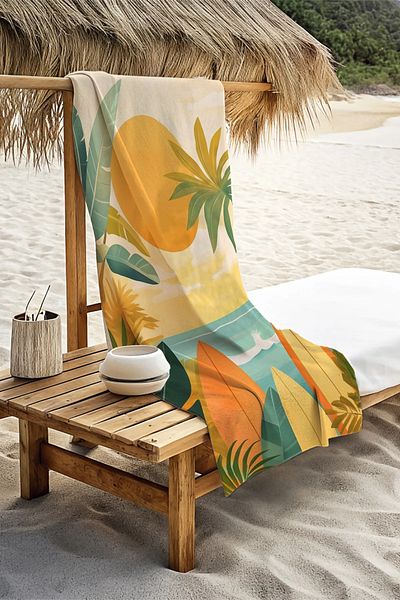 SWARIUS Adulti Unisex 75x155cm Prosoape de plaja cu model de vara - Prosop de baie - Prosop de mare