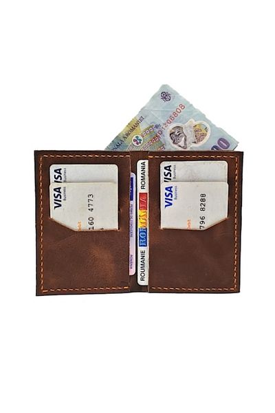 Natty Pell Men's Wallet Natty Pell Leather Brown Handmade