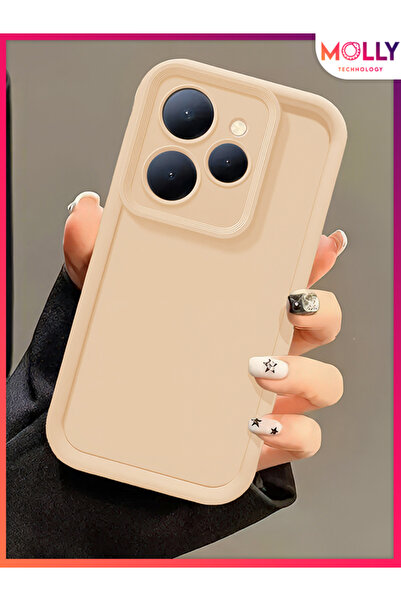 Molly TECNO SPARK 10 PRO İçin Bej Kenarları Pan Silikon Kılıf