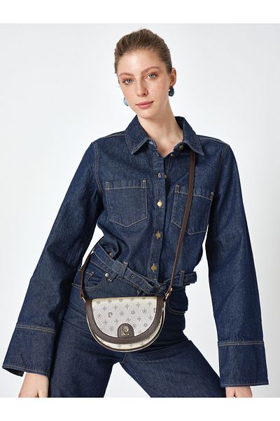 Pierre Cardin Geantă de umăr încrucișată pentru femei New Gold Monogram 05PO25Y1884