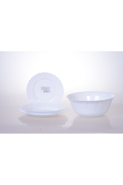Eljado Επιτραπέζια υπηρεσία Eljado, opal alb rotund, 19 piese
