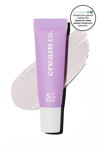 Cream Co. 3in1 Lip Balm 401 |   Moisturizing Brightening Lip Care |   Transparent |   Hyaluronic Acid Ceramide