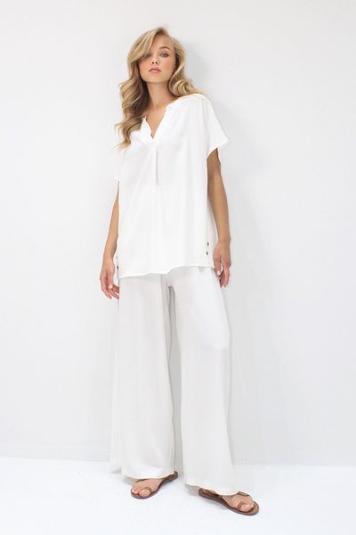 Trend Alaçatı Stili Women's White Button Detailed Relaxed Fit Viscose Woven Double Suit Alc-X14244