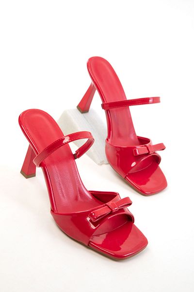 SOHO Red Patent Leather Women's Classic Heeled Shoes 20725
