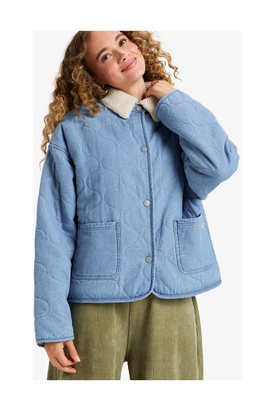 Roxy Not So Basic - Sherpa Lined Denim Jacket for Women