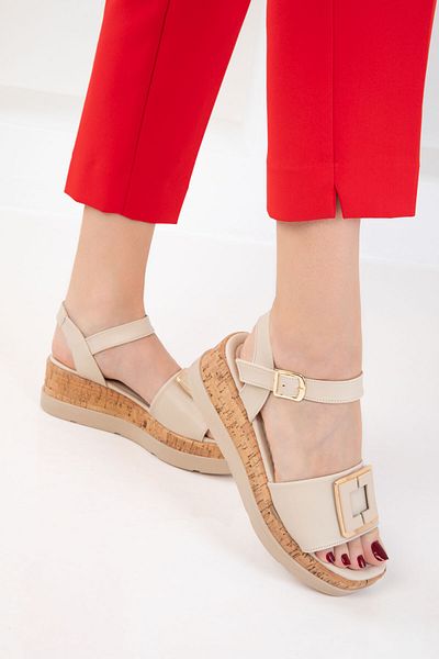 SOHO Beige Women's Sandals 20740