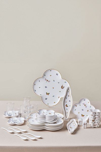 Karaca Stream Bone Destina 34 Piece Breakfast Set for 6 People
