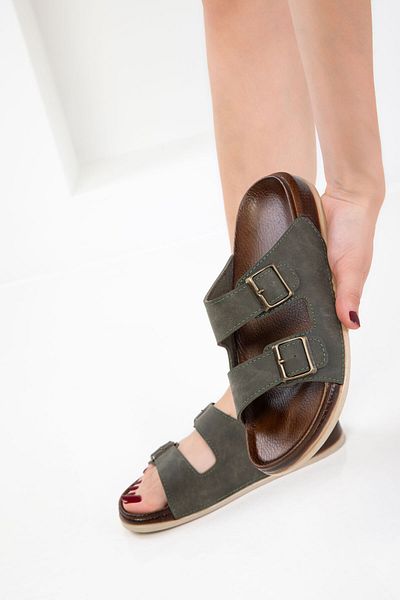 SOHO Khaki Women's Slippers 20736