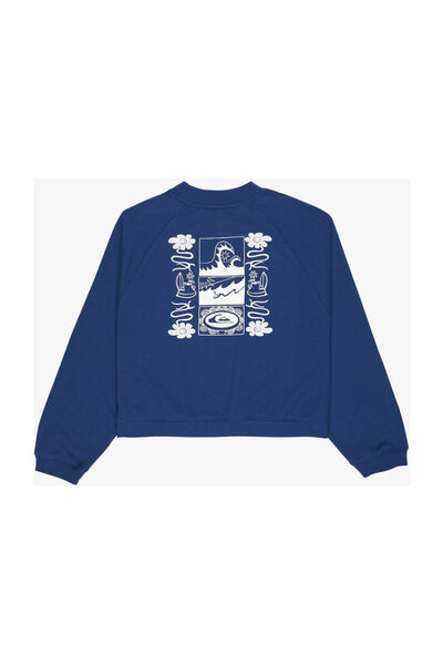 Quiksilver Grafický sveter s okrúhlym výstrihom pre ženy