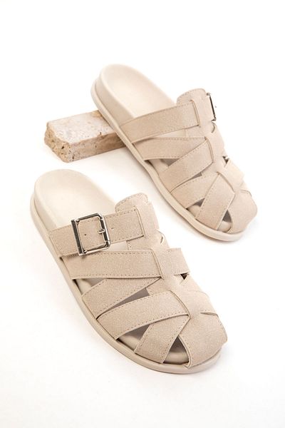 SOHO Beige Suede Women's Slippers 20700