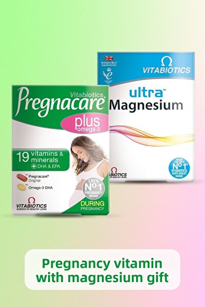 ULTRA بريجناكير بلس فيتامينات فترة الحمل - يحتوي على أوميغا 3، حمض الفوليك، ف...