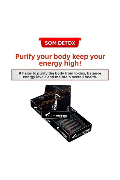 som ınternatıonal Som Detox 7+21 دعم عشبي يومي |   مكمل منقي للكبد ونظام الهضم
