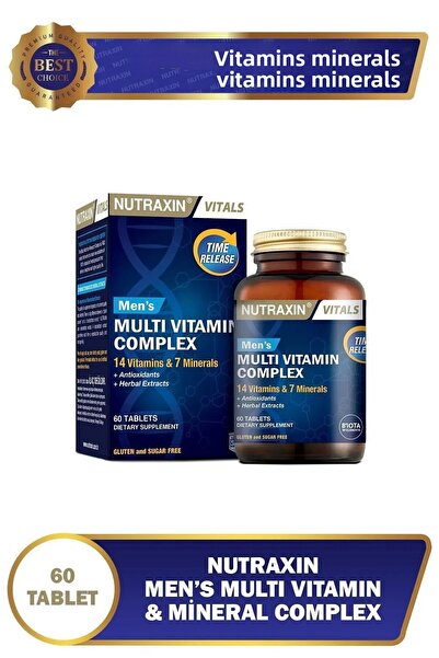 Nutraxin 60 قرصًا متعدد الفيتامينات والمعادن للرجال - مجموعة من 3 قطع بتركيبة...