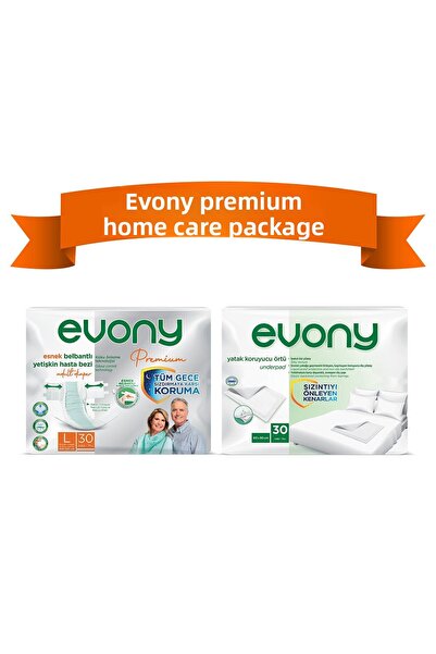 Evony حزمة العناية المنزلية المميزة: حفاضات كبيرة ممتازة للبالغين 30 قطعة غطا...