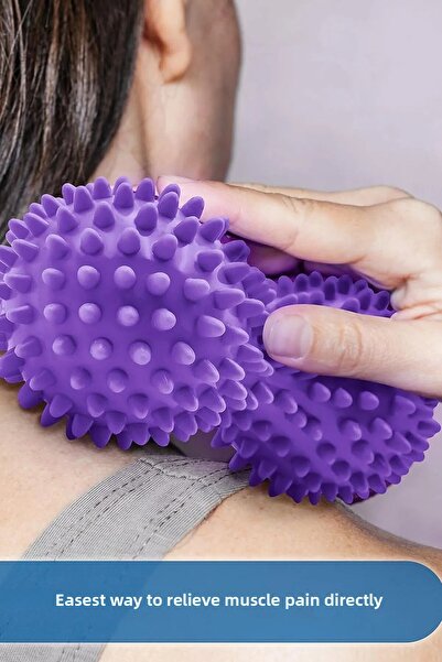 NaturalTakviyem كرة تدليك صلبة من مادة PVC مناسبة لمهمازات الكعب وتدريبات الع...