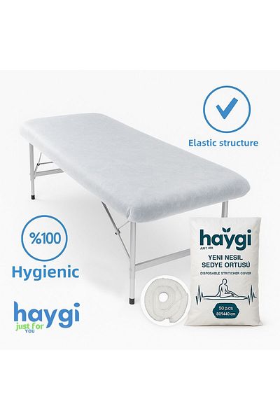 galaksihome Disposable 50 Pieces 80X240 Elastic Stretcher Cover – Hotel Hospital Spa Practical and Hygienic Solution