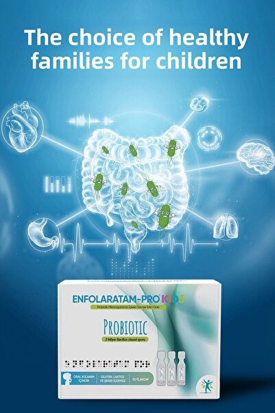ENFOLARATAM PRO بروبيوتيك كيدز - 2 مليار باسيليوس كلوزي 10 قارورة للأطفال