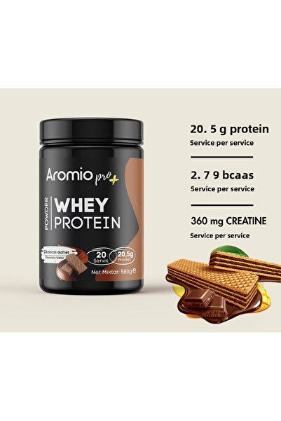 Aromio برو + ويل بروتين - رقاقة الشوكولاتة 20 منديل 580 جرام