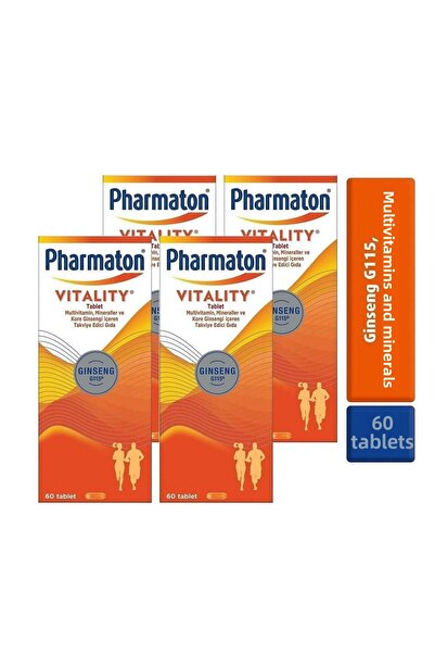 Pharmaton Vitality 60 Tablets - Pack of 4