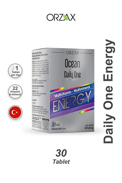 Orzax مكمل غذائي للطاقة من أوشن ديلي وان 30 قرصًا