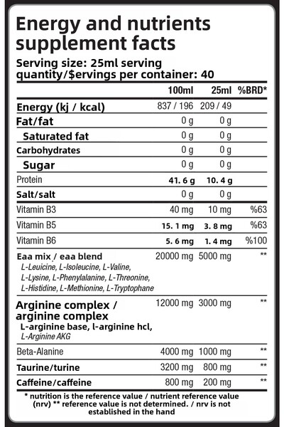Dynamic Nutrition Amino Liquid & Eaa - 1000 ml - 40 Servings - Green Apple - Pump - Pre Workout - Amino Acid Liquid