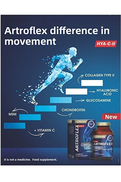 Nutraxin Artroflex Hya C-II الجلوكوزامين - 90 سلسلة أقراص
