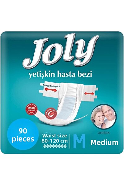 Joly Adult Patient Diapers with Waist Band Medium Medium 90 Pieces (3Pk*30)