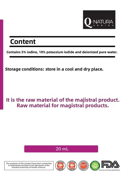 Q natura series Q Natura - محلول قطرة اليود بنسبة 5%