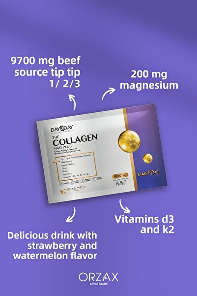 DAY2DAY The Collagen Mag Plus 30 Sachets Strawberry Watermelon