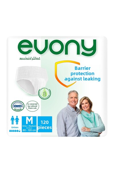 Evony سراويل داخلية ماصة للجنسين متوسطة الحجم 30x4 (120 قطعة)