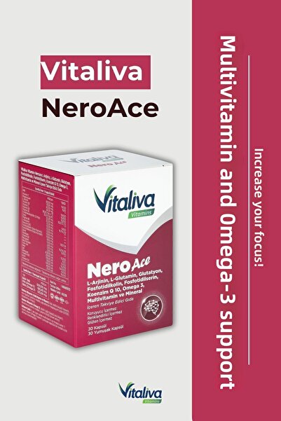 Vitaliva Vitamins نيرويس 30 كبسولة من الفيتامينات المتعددة والمعدنية 30 كبسولة من جل أوميجا 3 الناعم