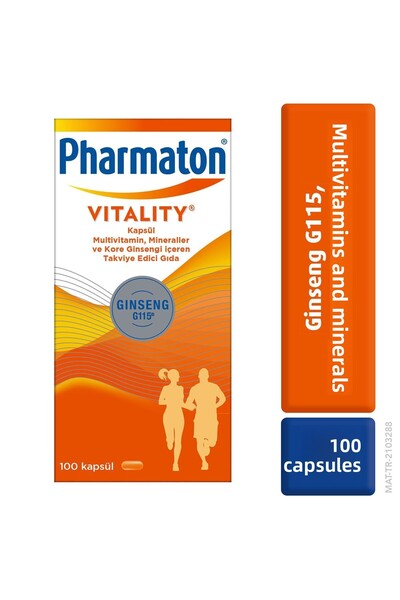 Pharmaton حيوية 100 كبسولة - الجينسنغ G115، الفيتامينات والمعادن المتعددة