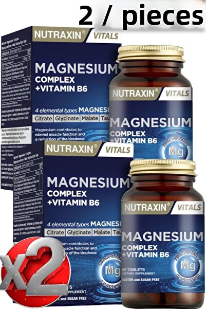 Nutraxin Buy 2 Magnesium Complex - Bisiglinat Meat. 60 Tablets 125Mg