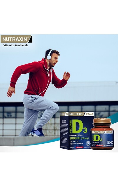 Nutraxin 1000 وحدة دولية فيتامين د3 - 120 قرصًا