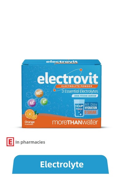 HANGOVERSHOT إلكتروفيت مسحوق يحتوي على إلكتروليت بنكهة البرتقال 8 شاسيه، ترطيب، مغنيسيوم، بوتاسيوم، صوديوم