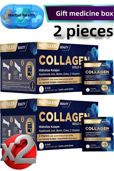 Nutraxin Pineapple Flavored Sachet Collagen Collagen - 2 Pieces 10,000 Mg, 30 Pieces