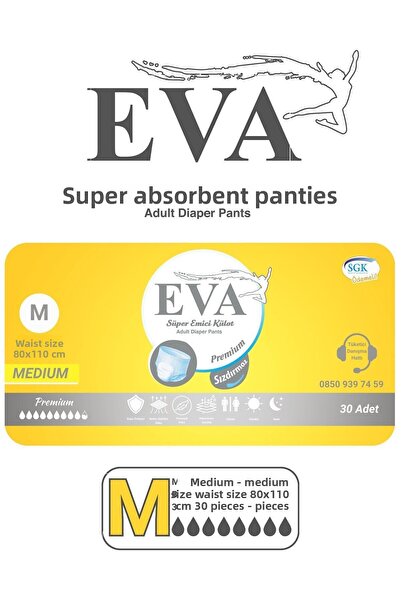 EVA Medium 30 Luxury Premium Women's Men's Absorbent Panties - Patient Diapers
