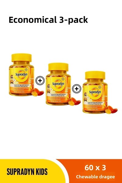 Supradyn عبوة اقتصادية للأطفال مقاس 60 × 3 مكونة من 3 قطع