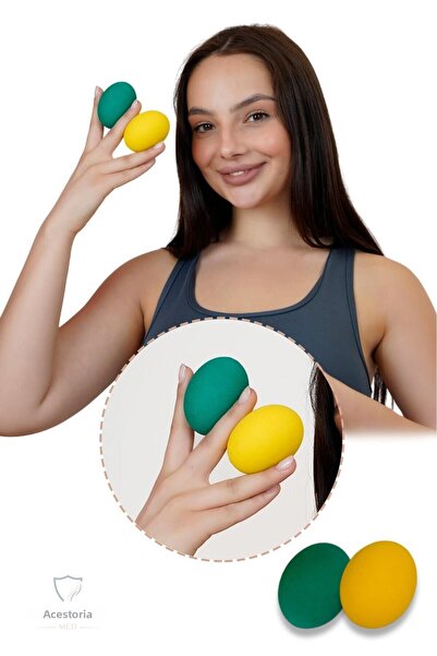 Akestoria Med كرة ضغط من السيليكون مكونة من قطعتين - تمرين اليد والعلاج الطبي...