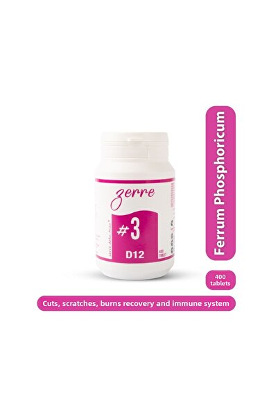 Avogadro Homeopati Schüssler Zerre Tissue Salt -#3 400 Tablets