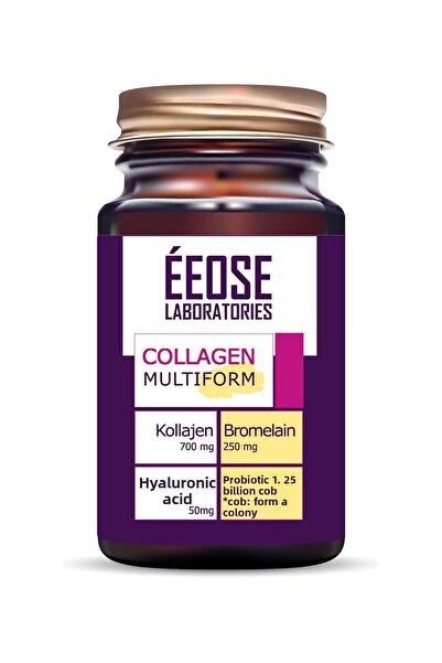 Eeose 30 Tablets Multiform Collagen - Bromelain, Hyaluronic Acid and Probiotic