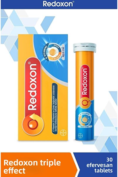 Redoxon Triple Action 30 Effervescent Tablets I 1000 Mg Vitamin C, Vitamin D And Zinc Containing T.