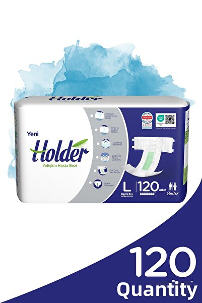 Holder حفاضات للمرضى بحزام خصر من القماش، حجم كبير، 120 قطعة