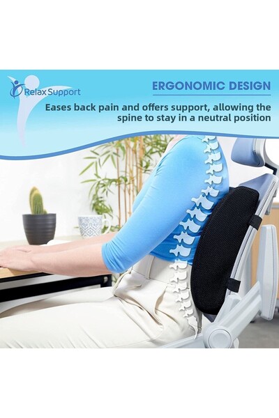MVC Concept Luxury Orthopedic Back Cushion Car Seat Chair Lumbar Pillow Lumba...