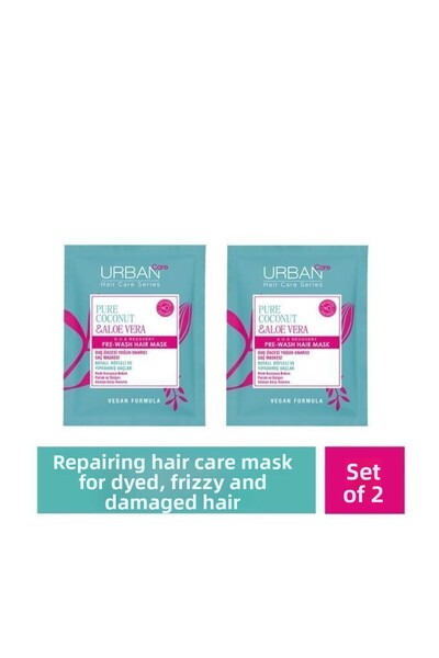 Urban Care مجموعة مكونة من قطعتين - قناع ما قبل الشعر بجوز الهند النقي والصبار