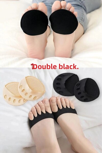 Generic Brand Soft Fabric Toe Tip and Heel Protector Insoles Black